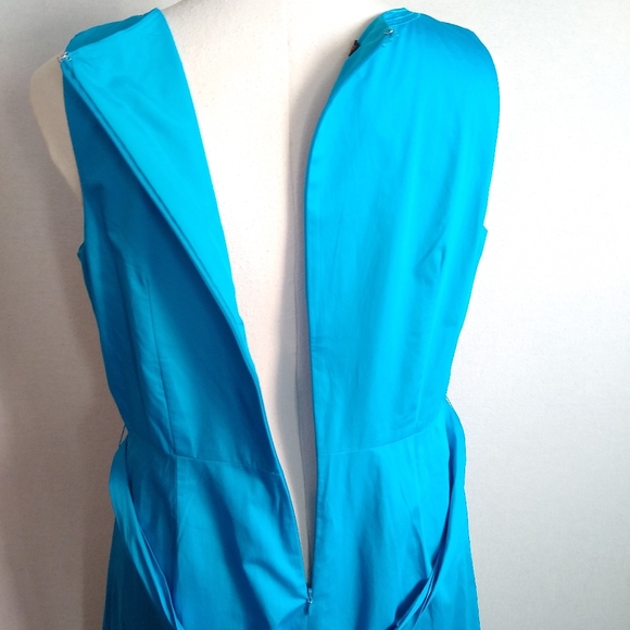 Talbots Embroidered Sateen Fit-and-Flare Dress - Picture 8 of 14